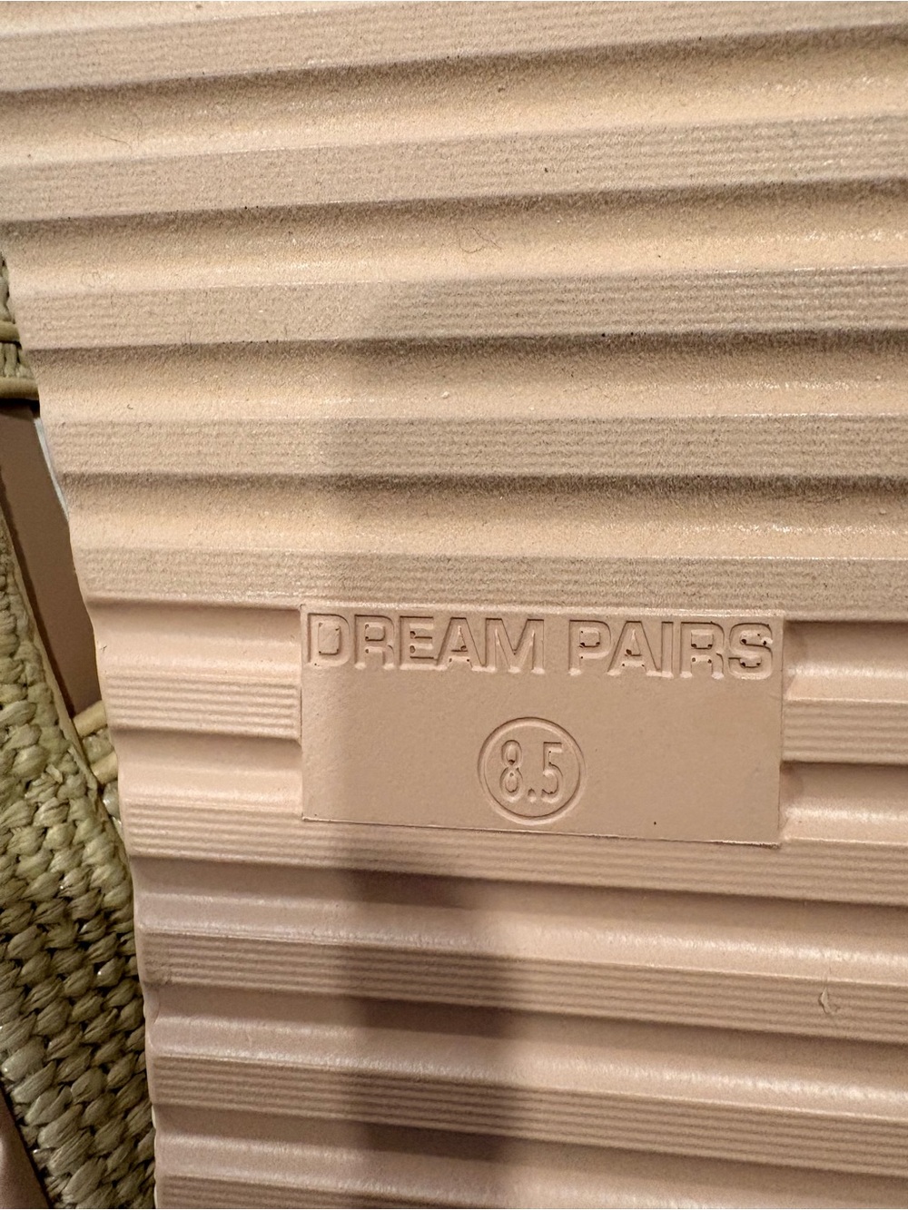 Dream Pairs Raffia Woven Platform Sandals Beige Size 8.5 - Picture 7 of 9